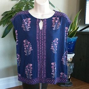 Lucky Brand Multicolor Sleeveless Top Size S